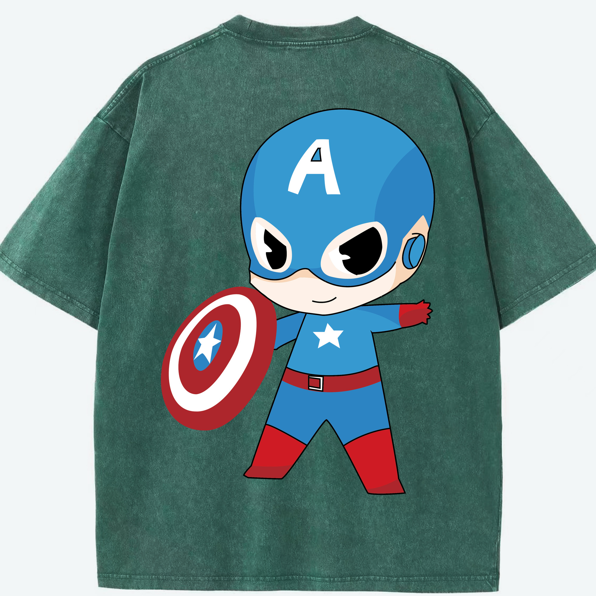 （画像用） アベンジャーズ The Avengers 綿100% ヴィンテージ風 半袖Tシャツ（背面プリント）
